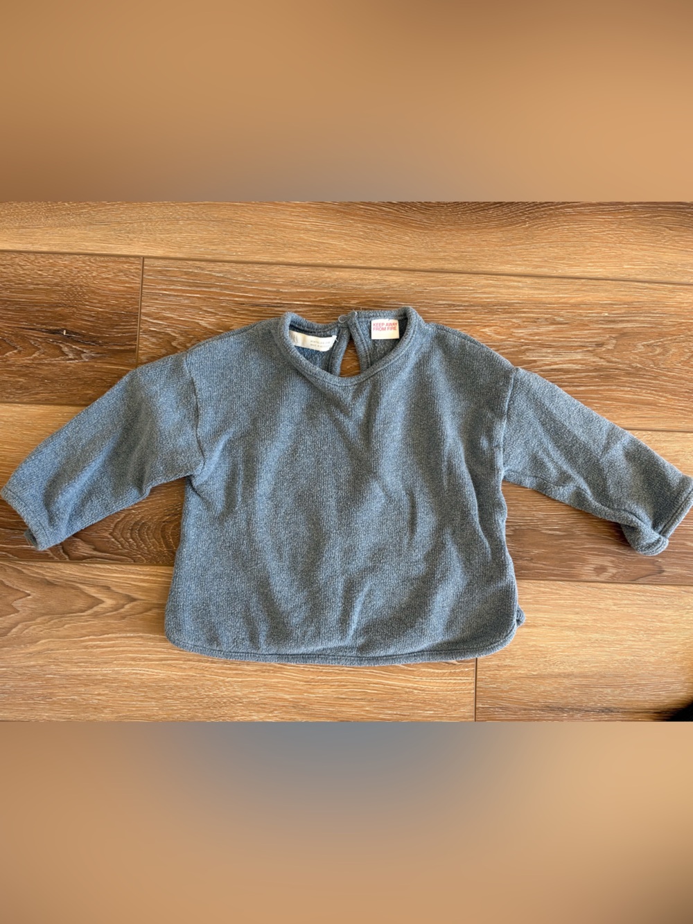 Zara Cozy Gray Kids' Fleece Top 3-6 months